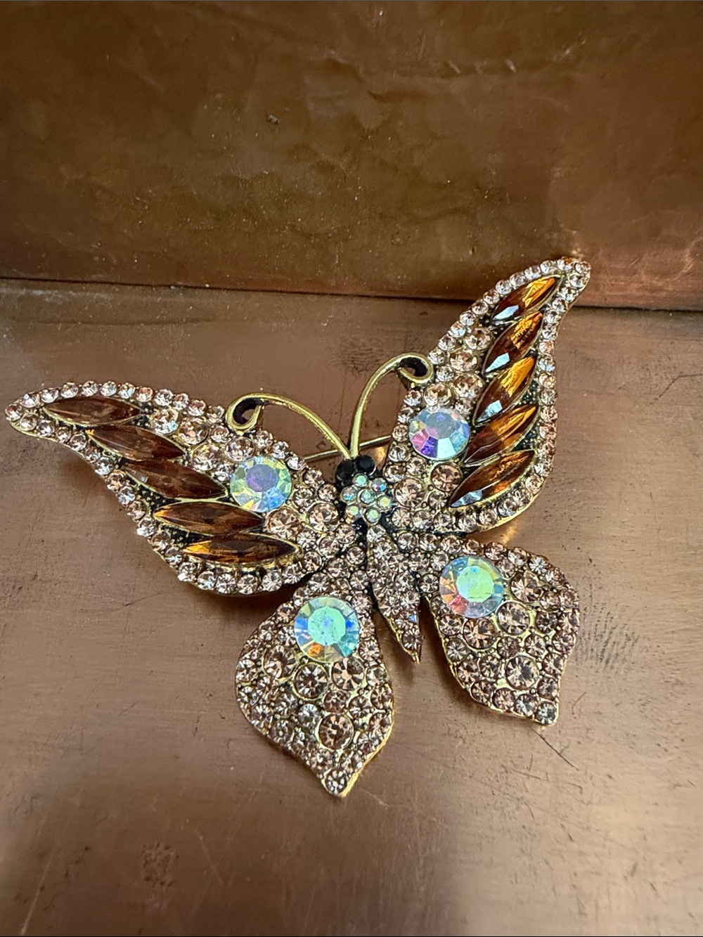 Wall jeweled butterfly decor